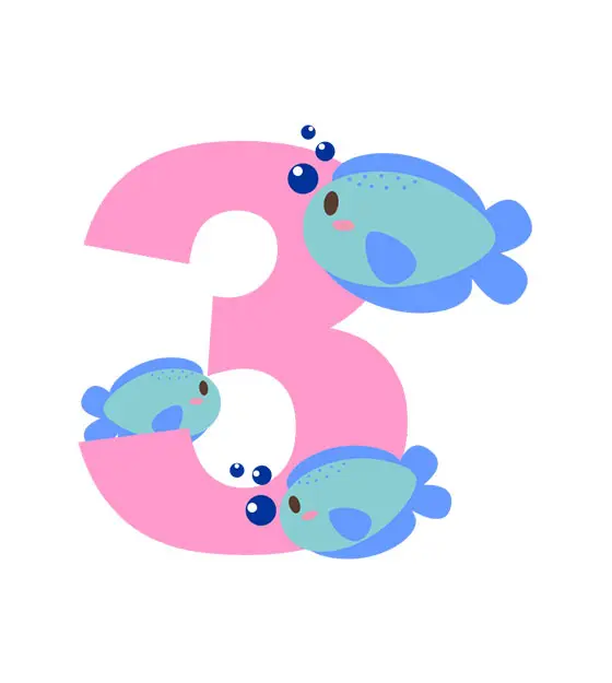 Mermaid Number 3 Vector Art