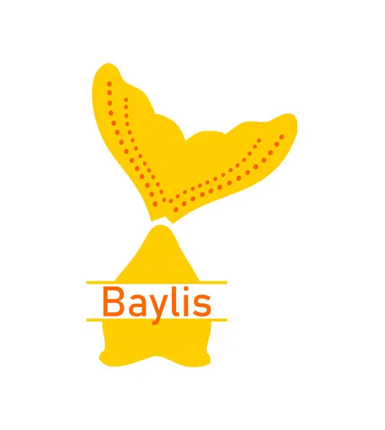 Baileys Butterscotch Upside Mermaid Tail Vector Art