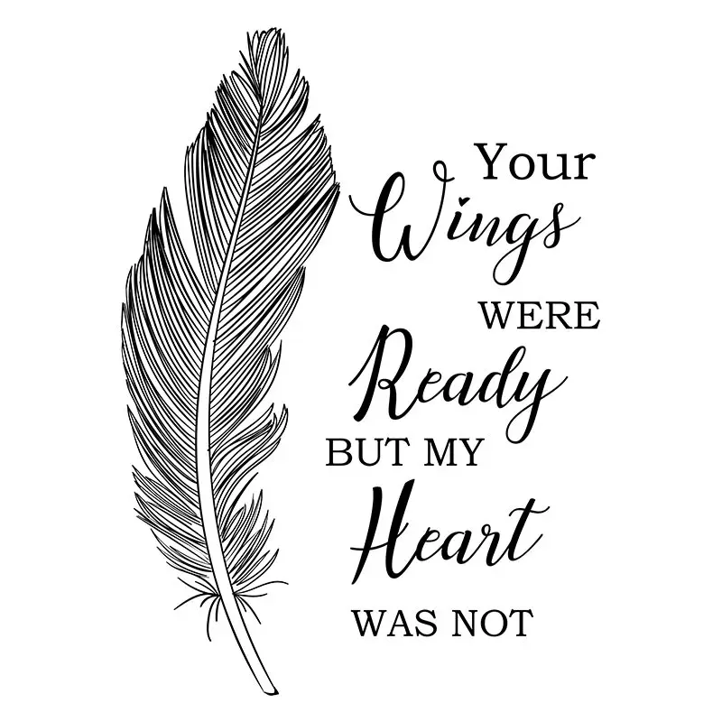Appealing Feathered Warm Love Caption Vector Art