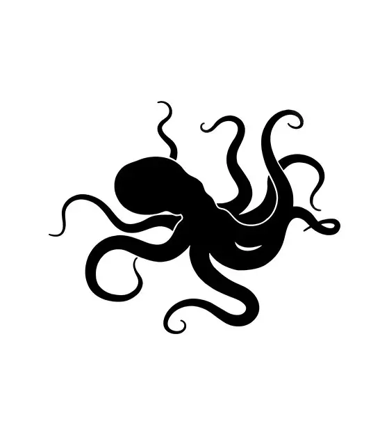 Octopus Silhouette Art