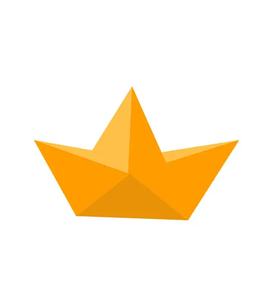 Origami Boat Vector Art