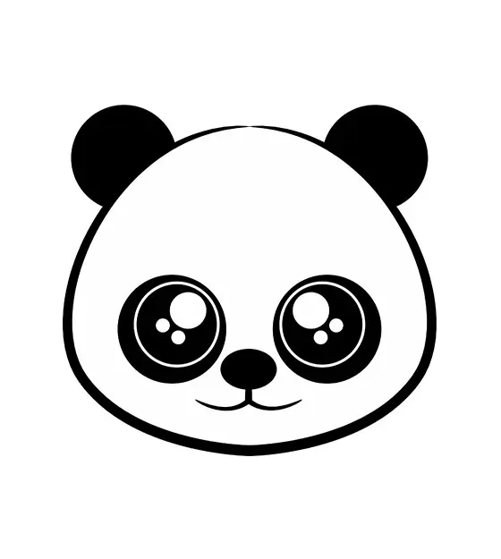 Panda Face Vector Design
