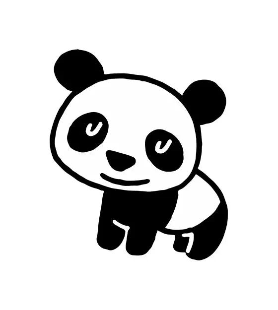 Baby Panda Vector Art