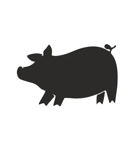 Pig Silhouette Art
