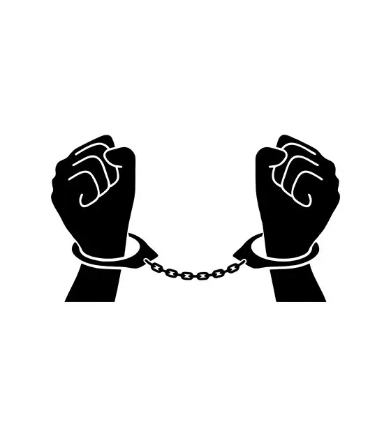 Handcuffs Silhouette Design