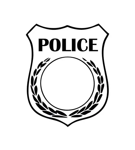 Police Badge Stencil