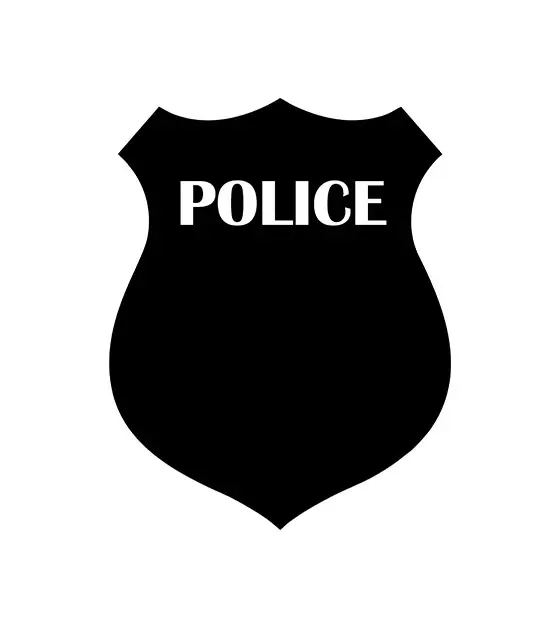 Police Badge Silhouette Art