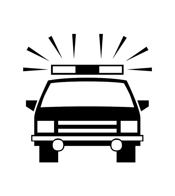 Police Car Stencil