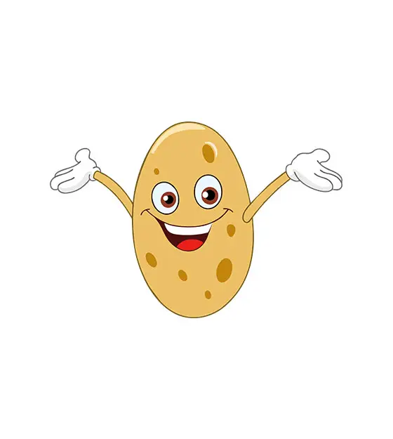 Happy Potato Vector