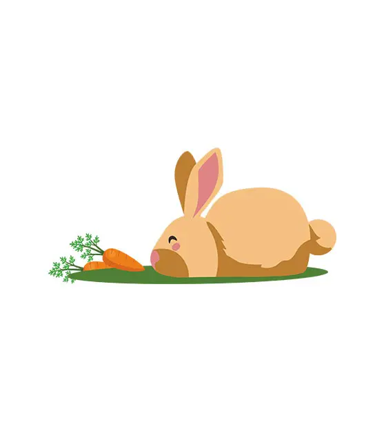 Cute Bunny Graphic Image Vector Art