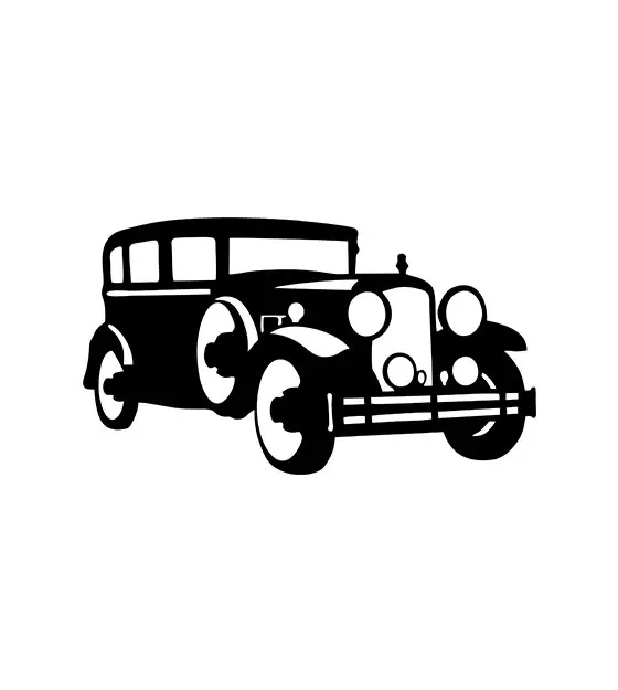 Old Car Stencil