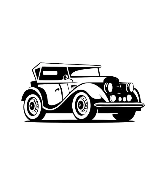 Retro Car Stencil