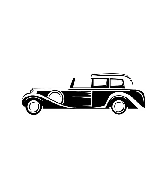 Vintage Car Stencil Art