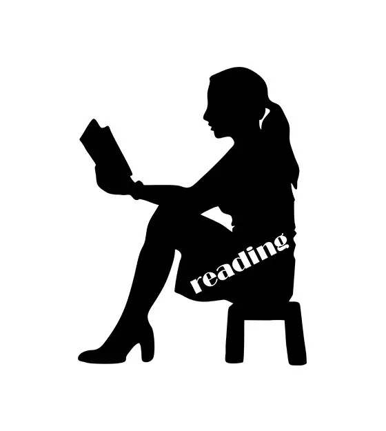 Reading Book Silhouette