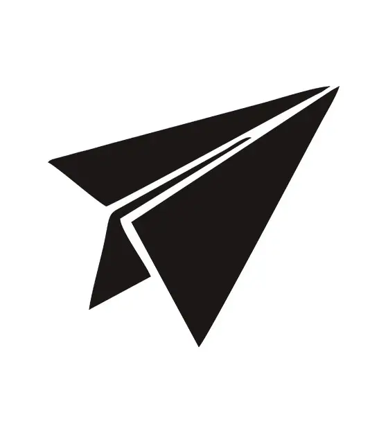 Origami Plane Silhouette
