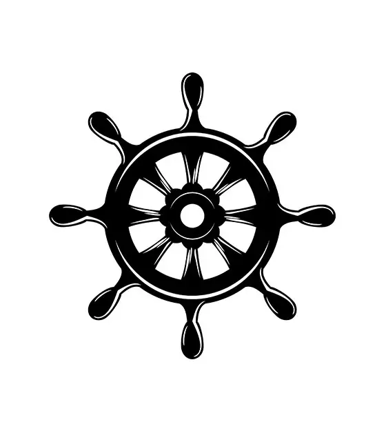 Ship Wheel Stencil