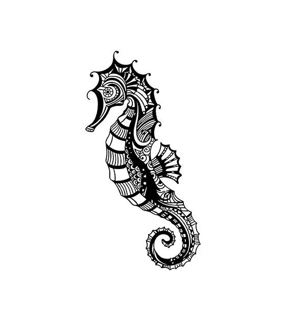 Seahorse Stencil