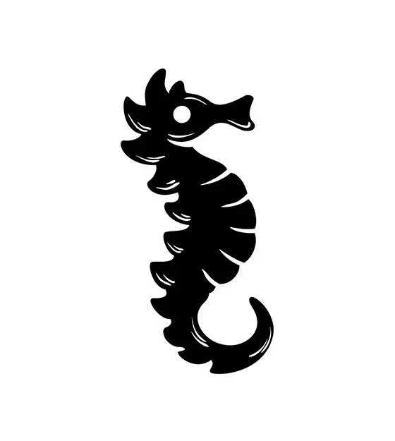 Seahorse Stencil Art