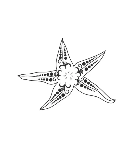 Starfish Stencil