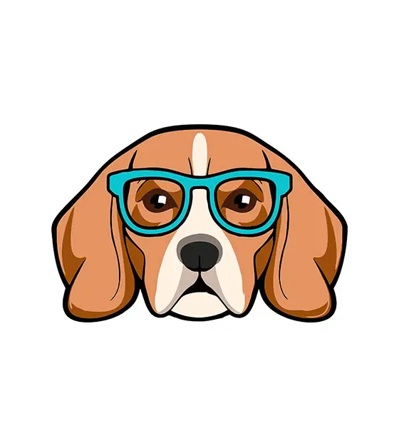 Beagle Dog Face Vector