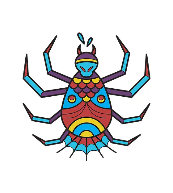 Colorful Spider Vector