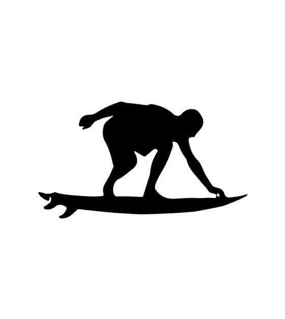 Surfer Man Silhouette