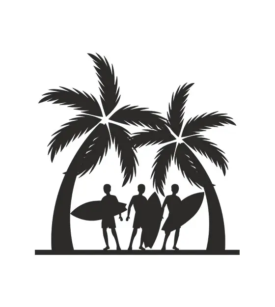 Beach Scene Silhouette