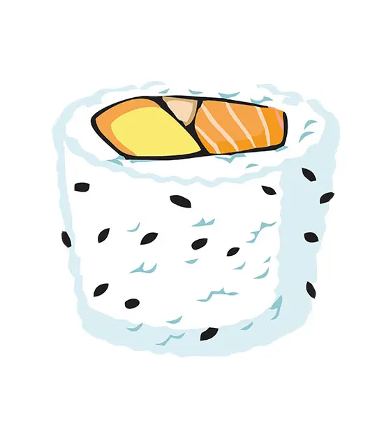 Tuna Roll Vector