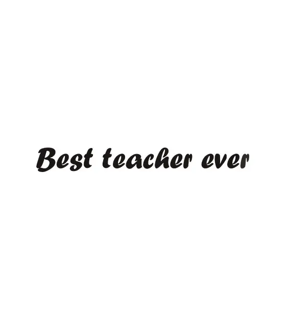 Best Teacher Ever Silhouette