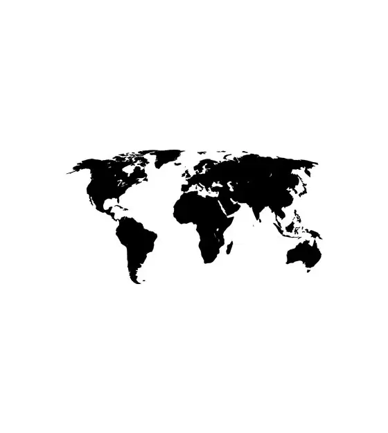 Amazing World Map Silhouette Art
