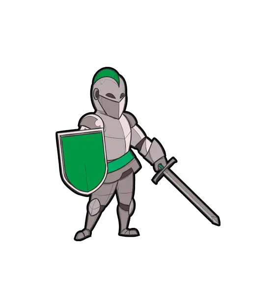 Knight Boar's Tooth Guard Fighting Stance Warrior Vector