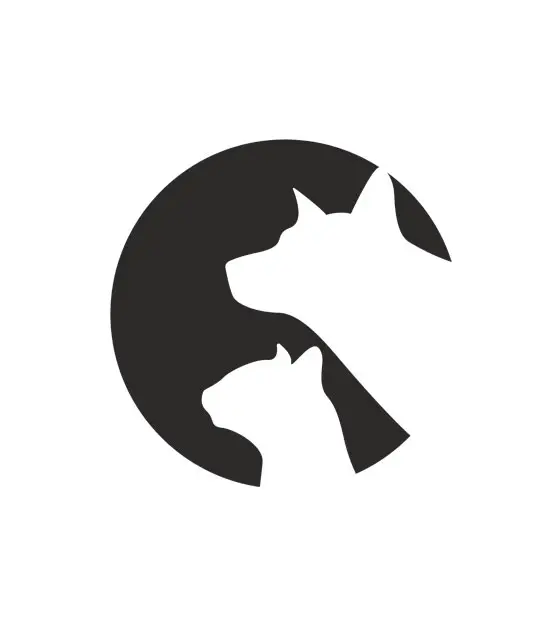 Classic Cat and Dog Silhouette Art