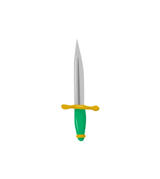 Short and Nifty Dagger Weapon Vector Art