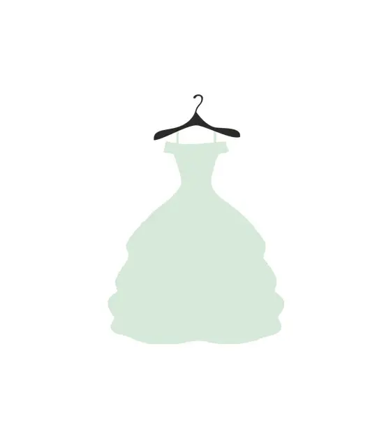 Light Green Tulle Wedding Skirt Vector Art