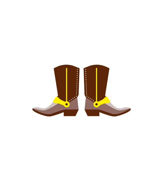 Robust and Stylish Cowboy Boots Vector