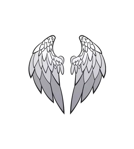 Divine Heraldic Wings Vector Art