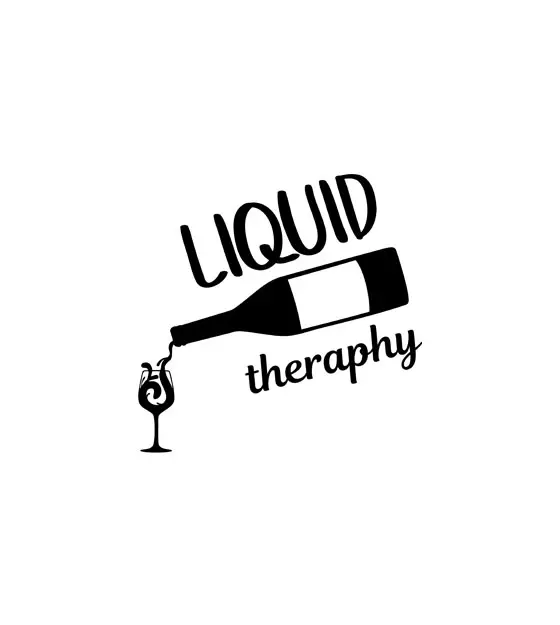Invigorating Wine Drinking Therapy Silhouette Art