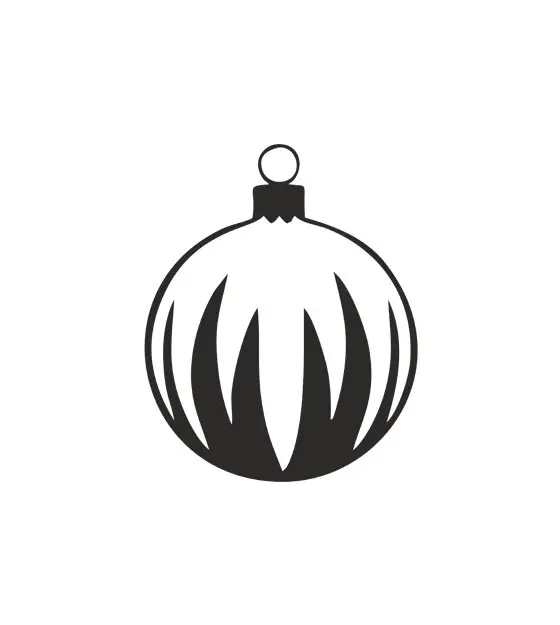 Intriguing Christmas Bauble Silhouette Art