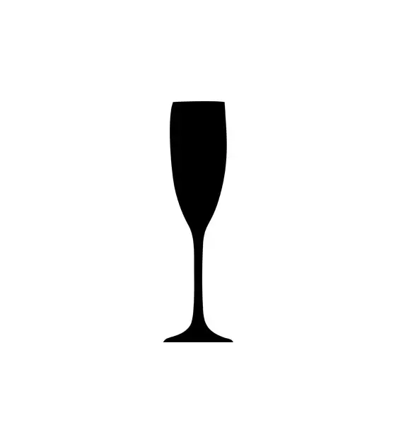 White Wine Glass Silhouette Art