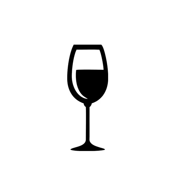 Voguish Wine Glass Silhouette Art