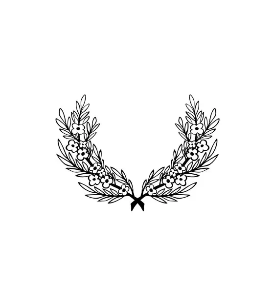 Enticing Bridal Head Wreath Silhouette Art