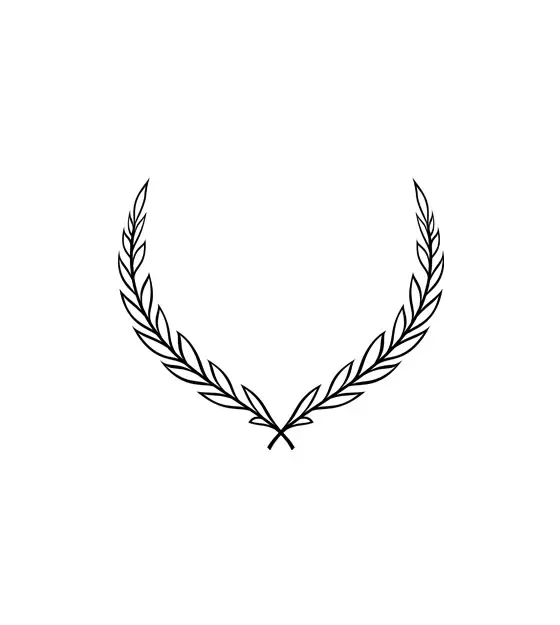 Elegant Greek Head Wreath Vector Art
