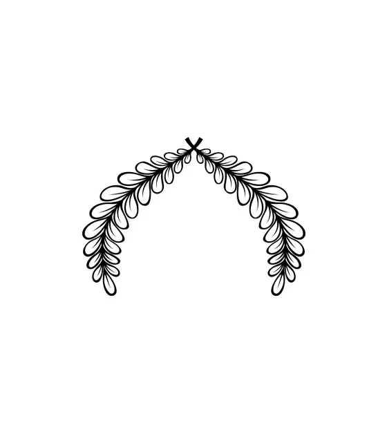 Greek Goddess Head Wreath Silhouette Art