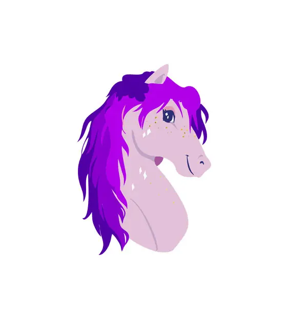 Purple Mare Vector Design