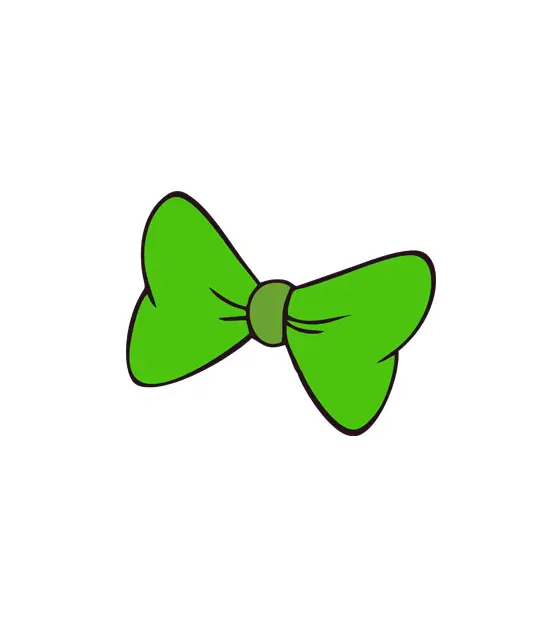 Shamrock Green Ribbon Bow Vector Art