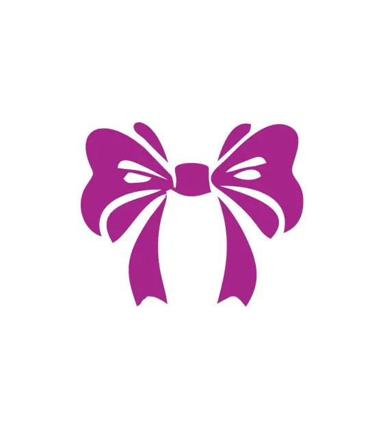 Purple Ribbon Bow Vector Gift Wrap Ribbon Vector Art