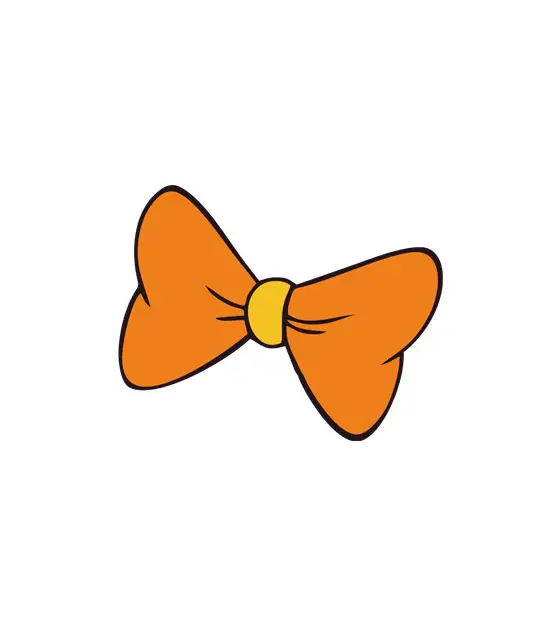Squash Orange Ribbon Bow Gift Vector Art