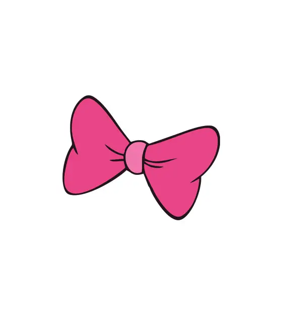 Magenta Pink Ribbon Bow Gift Vector Art