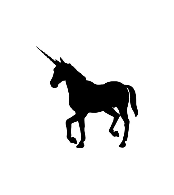 Subtle Trotting Unicorn Silhouette Art
