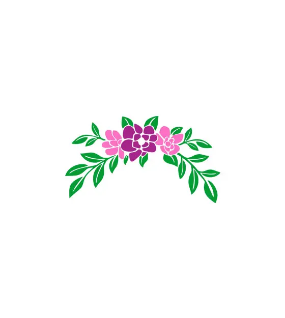 Captivating Purple Wedding Floral Pattern Vector Art